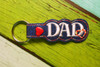 In The Hoop Key Fob Dad with Heart Embroidery Machine Design