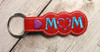 In The Hoop Key Fob Mom with Heart Embroidery Machine Design