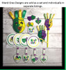 In the Hoop Mardi Gras Coaster Embroidery Machine Design Set