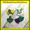 In the Hoop Mardi Gras Felt Pieces Embroidery Machine Design Set