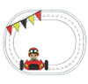 In The Hoop Race Track Door Sign Embroidery Machin Design