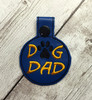 In The Hoop Dog Dad Snap Key Fob Embroidery Machine Design