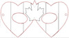 In The Hoop Canadian Heart Child's  Mask Embroidery Machine Design