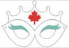 In The Hoop Canadian Princess Child Mask Embroidery Machine Design