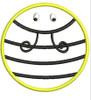 In the Hoop Bumble Bee  Coaster Embroidery Machine Design 