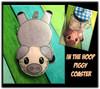 In The Hoop Piggy Flat Coaster Embroidery Machine Design