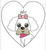 In The Hoop Shih Tzu Stocking and Heart Ornament Embroidery Machine Design Set