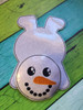 In The Hoop Flat Snowman Coaster Embroidery Machine Design