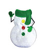 5"x7" Snowman Applique Embroidery Machine Design With 9"x13" Bib Template