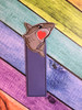 In The Hoop Shark Valentine Book Mark Embroidery Machine Design