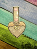 In The Hoop Bride & Groom Wedding Heart Shaped Snap Key Fob Embroidery Machine Design Set
