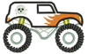 Monster Truck Applique Embroidery Machine Design Fro 5"x7" hoop