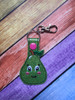 In the Hoop Pear Zipped Case and Key Fob Embroidery Machine Design Set
