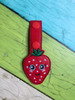 In the hoop Strawberry Zipped Cases and Key Fob Embroidery Machine Design