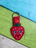 In the hoop Strawberry Zipped Cases and Key Fob Embroidery Machine Design