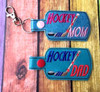 In The Hoop Hockey DAD, MOM, MUM Key Fob EMbroidery Machine Design set