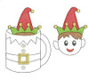  In The Hoop Elf Cup Gift Card Holder and Ornament Embroidery machine Design set