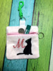In The Hoop Zipped Cat Silhouette Clutch Embroidery Machine Design