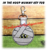 In the Hoop Mummy Key Fob Embroidery Machine Design 