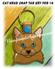 In the Hoop Cat Head Key Fob #4 Embroidery Machine Design