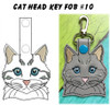 In the Hoop Cat Head Key Fob #10 Embroidery Machine Design