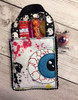 In the hoop Halloween Treat Bag Eyeball Embroidery Machine Design