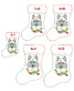 In The Hoop Husky Stocking and Heart Ornament Embroidery Machine Design Set
