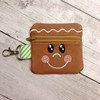 In The Hoop Gingerbread Boy Zipped Coin Purse Embroidery Machine Design