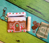 In the hoop Gingerbread House Zipped Coin Purse Embroidery Machine design