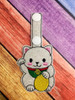 In The Hoop Chinese Kitty Key Fob Embroidery Machine Design