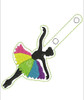 In The Hoop Ballerina With Rainbow Tutu Key Fob And EMbroidery Machine Design Set