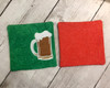 In The Hoop Beer Coaster Embroidery Machine Design Set