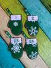 In The Hoop Mitten Advent Countdown Embroidery Machine Design Set