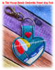 In the hoop Heart Key Fob Beach Umbrella Embroidery Machine Design