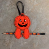 In The Hoop Halloween Ornament/Pencil Holder Pumpkin Embroidery Machine Design