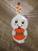 In The Hoop Ghost Trick Or Treat Sign Embroidery Machine Design for 5x7 hoop