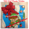 In The Hoop Elf Girl Candy Cane Pencil Holder EMbroidery Machine Design