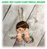 InThe Hoop Boy Angel Candy Cane Pencil Holder Embroidery Machine Design