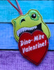 In The Hoop Dino Rex Valentine Pencil Holder Embroidery Machine Design