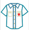 Shirt Applique With Heart Embroidery Machine Design Applique