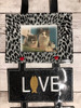 In The Hoop Live Love Purr Cat Frame Sign Embroidery Machine Design