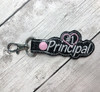 In The Hoop #1 Principal Key Fob Embroidery Machine Design