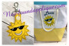 NFA Smiling Sun Key Fob Embroidery machine Design