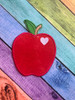 In The Hoop Apple With Heart Snap On Decoration Embroidery Machine Design