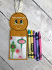 In The Hoop Gingerbread Crayon/Treat Holder Embroidery Machine Design