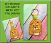 In The Hoop Dog Head Key Fob Set #5 Embroidery Machine Designs