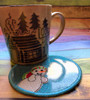 In The Hoop Snowman Round Coaster Embroidery Machine Design