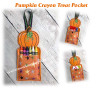 In The Hoop Pumpkin Crayon/Treat Pocket Embroidery Machine Design