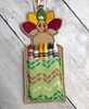 In The Hoop Turkey Crayon Treat Holder Embroidery Machine Design