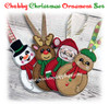 In The Hoop Chubby Christmas Ornaements Embroidery Machine Design Set